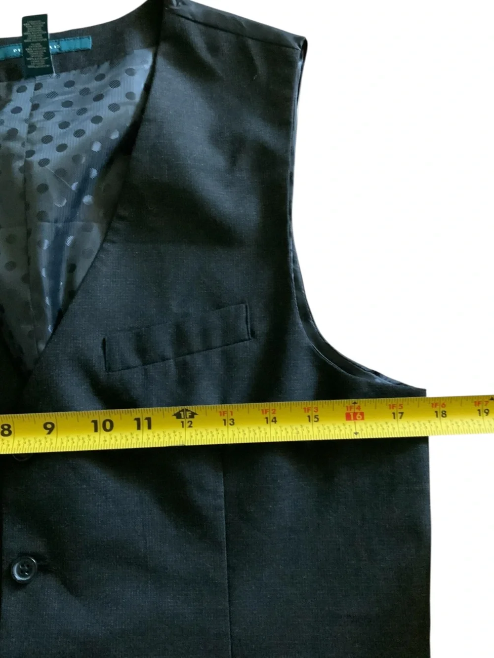 Y2K Perry Ellis Men's Black Gray Vest SZ SMALL